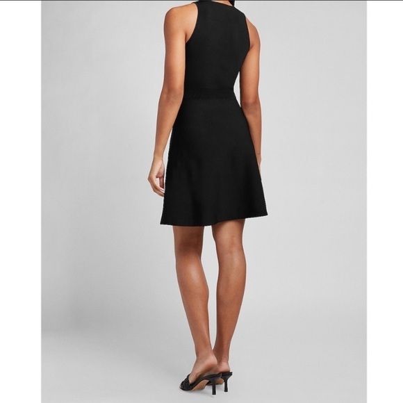 Express Black Sleeveless Fit And Flare Sweater Dress- NWT - Picture 6 of 15